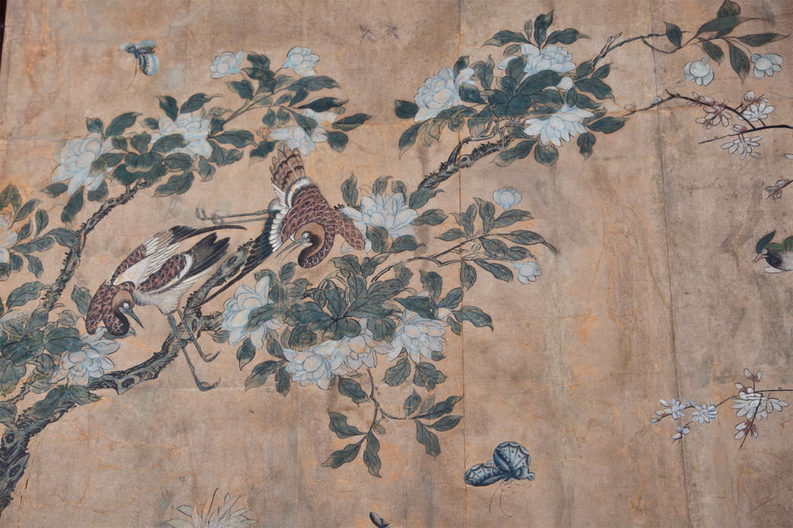 Antique Gracie Chinese Wallpaper Screen at 1stdibs