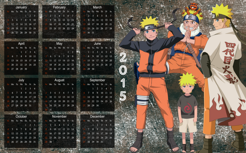 Yearly Calendar Wallpaper Naruto By Edinaholmes