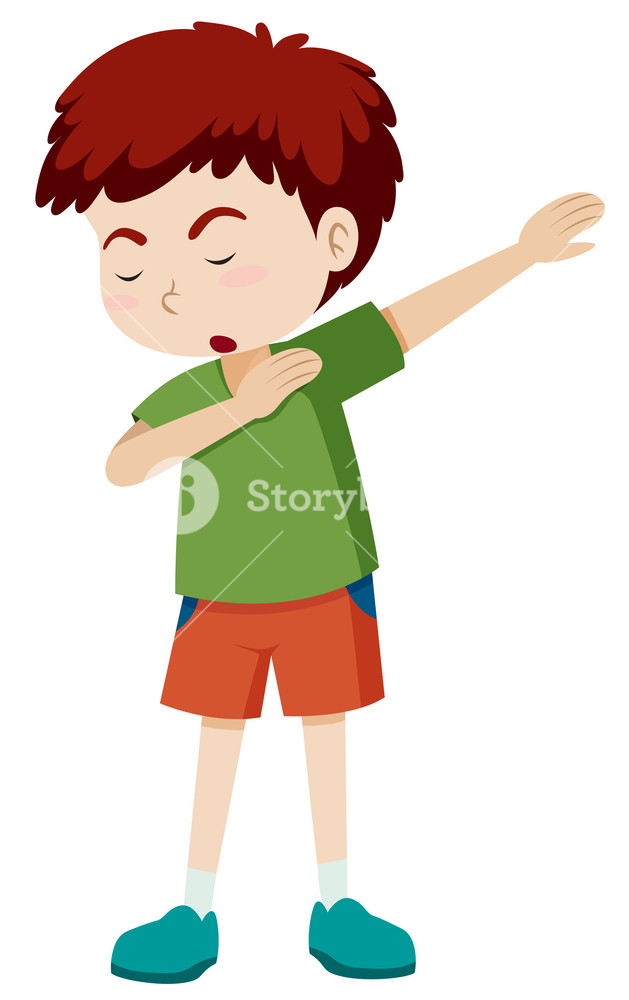 Young boy dabbing white background Royalty Free Stock Image 629x1000