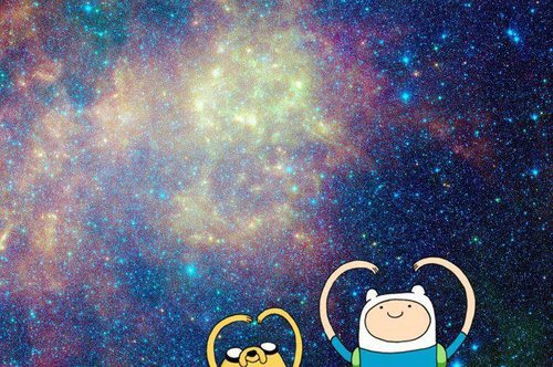 Adventure Time Galaxy With Finn And