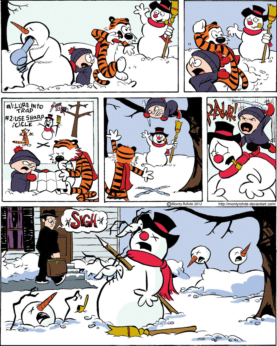 Calvin And Hobbes Snowman Wallpaper Meet Frosty