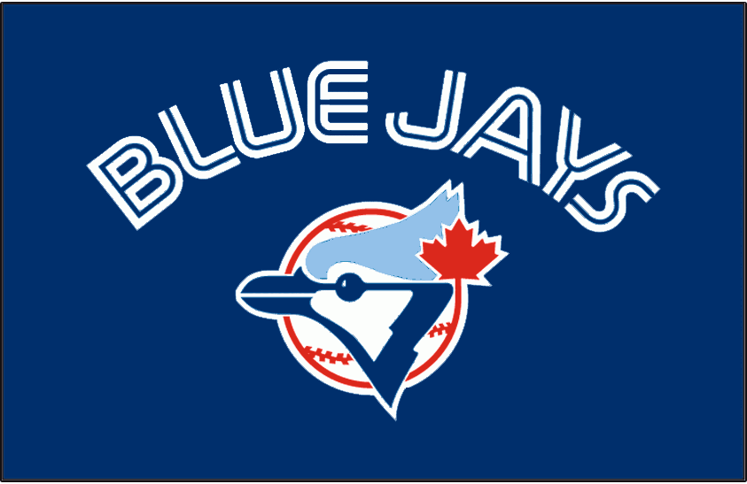 Blue Background Centred Above The Jay Head Logo Worn On Toronto
