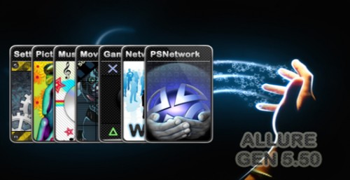 Allure XMB theme for PSP Compatible with 550 GEN series custom 500x257