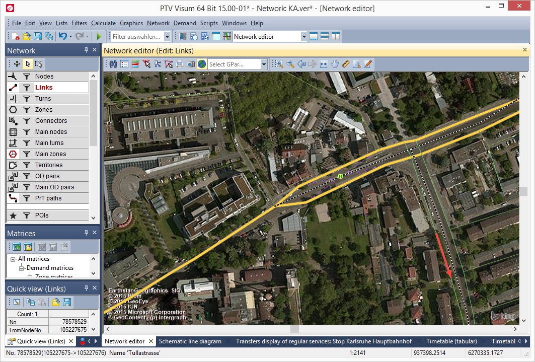 Example Bing Maps As Background Map In Ptv Visum