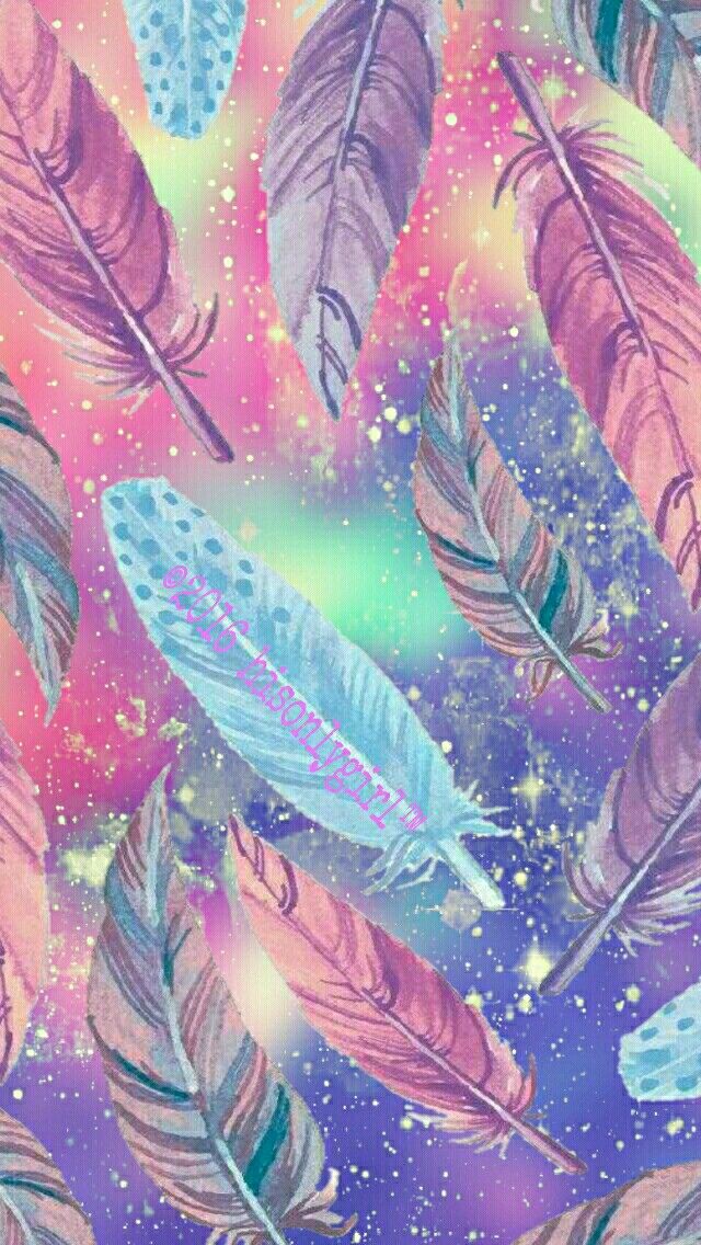 Falling Feathers Galaxy iPhone Android Wallpaper I Created For The