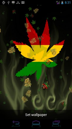 Live Wallpaper Rasta Marijuana Falling Pot Leaves Happy Amazon
