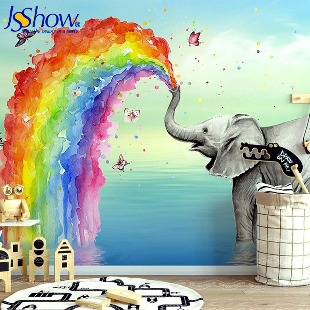 Jsshow Custom The Elephant Rainbow Sprays Baby