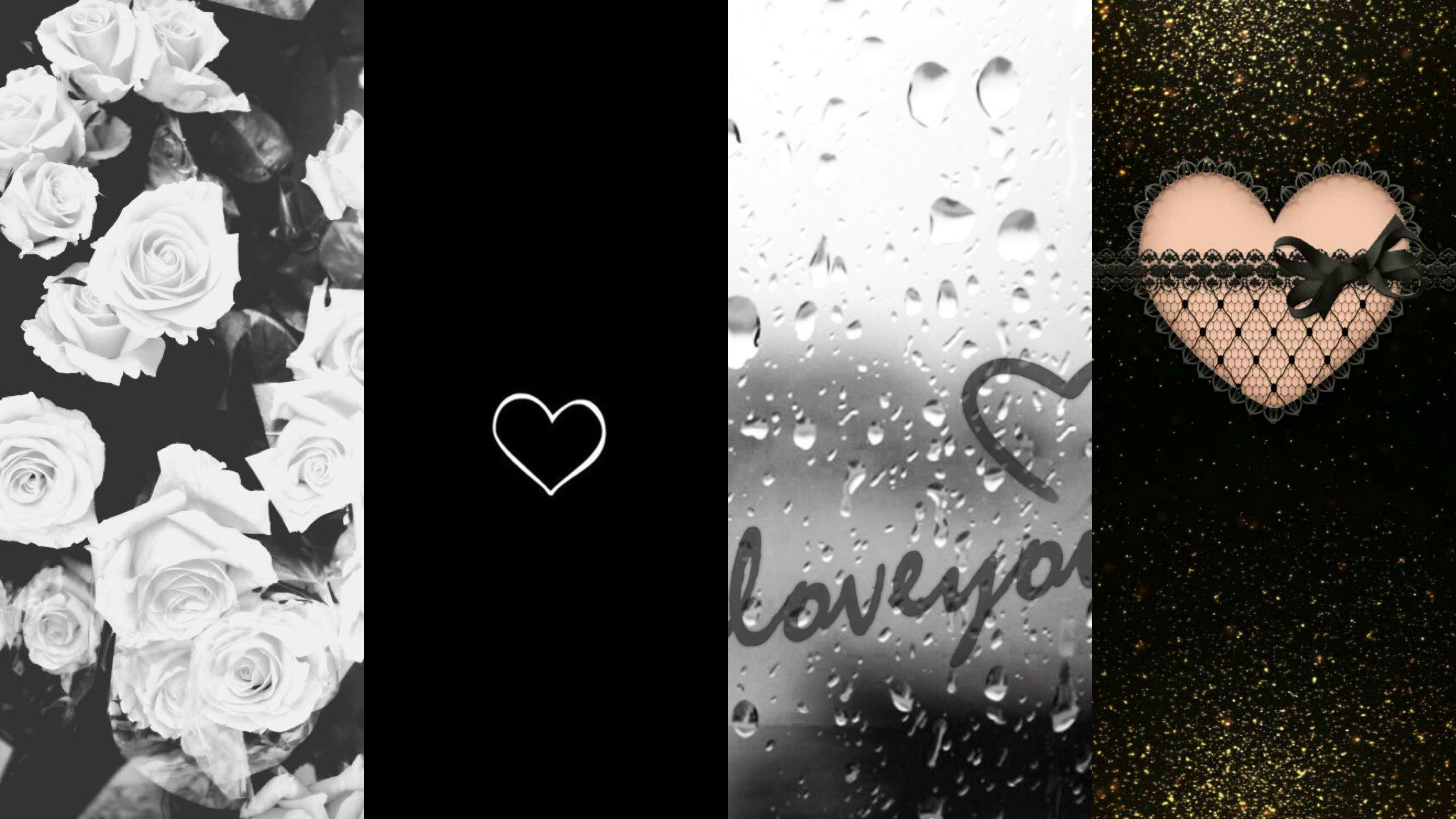 Black And White Heart Wallpaper
