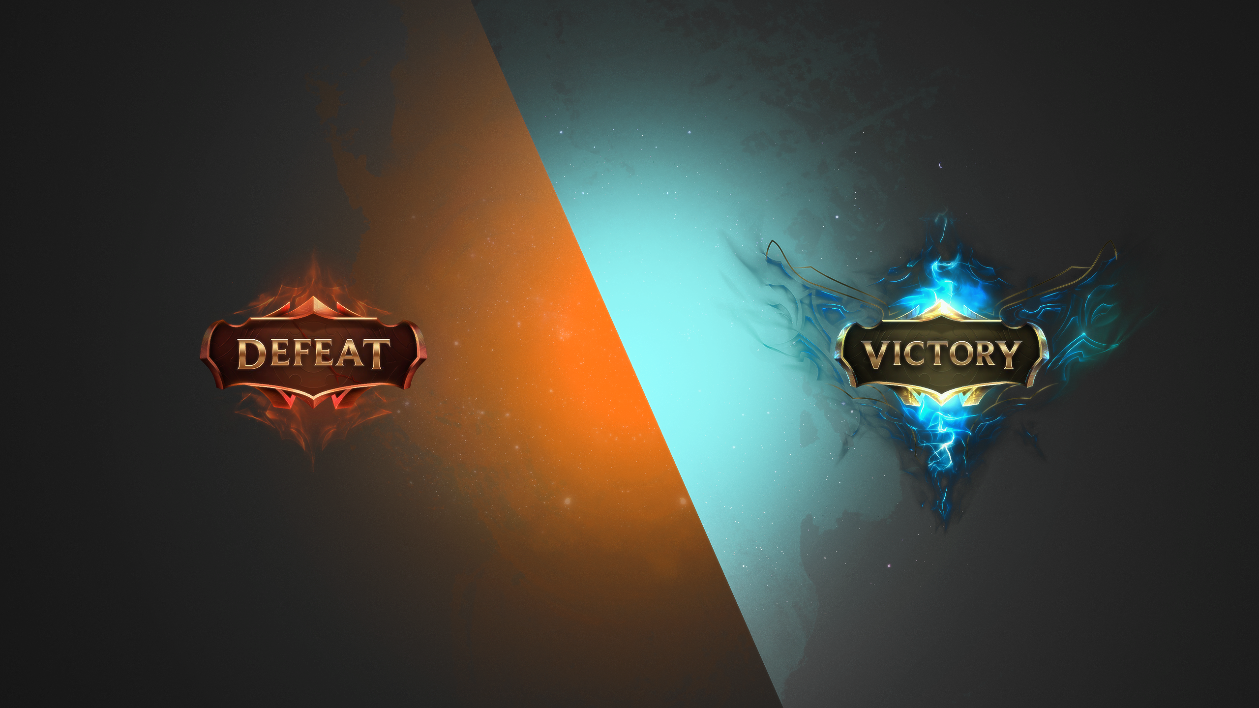 I made some wallpapers with the new VictoryDefeat images 2560x1440