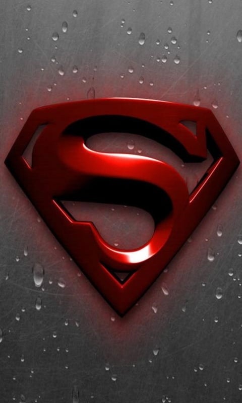 Wet Superman Logo Mobile Phone Wallpapers 480x800 Mobile Phone Images 480x800