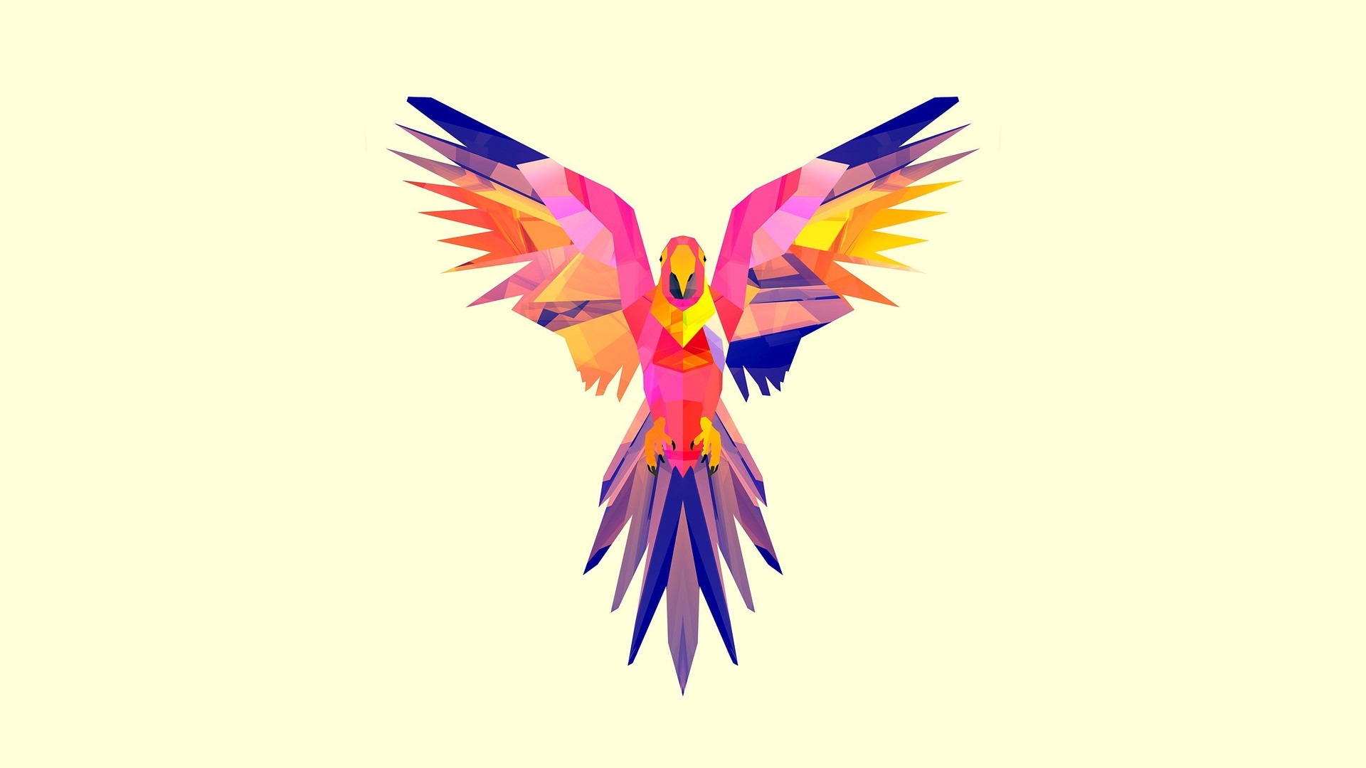 Polygon Parrot Wallpaper
