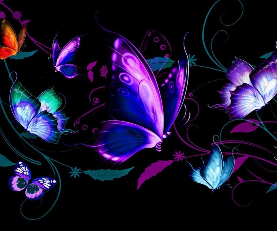 Abstract Butterfly Wallpaper Butterflies Dragonflies