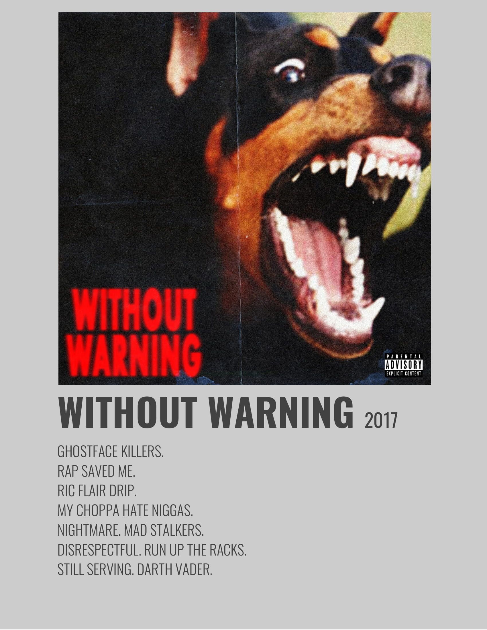 Without Warning Trap Music Poster Ideas