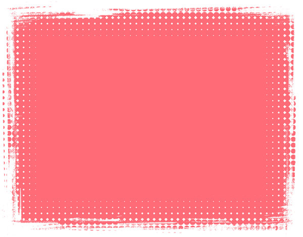 Salmon Coloured Banner Or Background With A Grungy Dotted Border