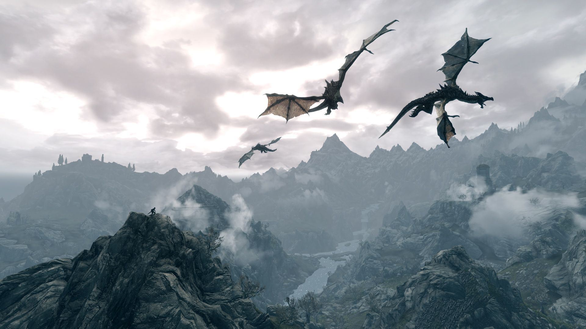 Wallpaper For Skyrim Dragon HD 1080p