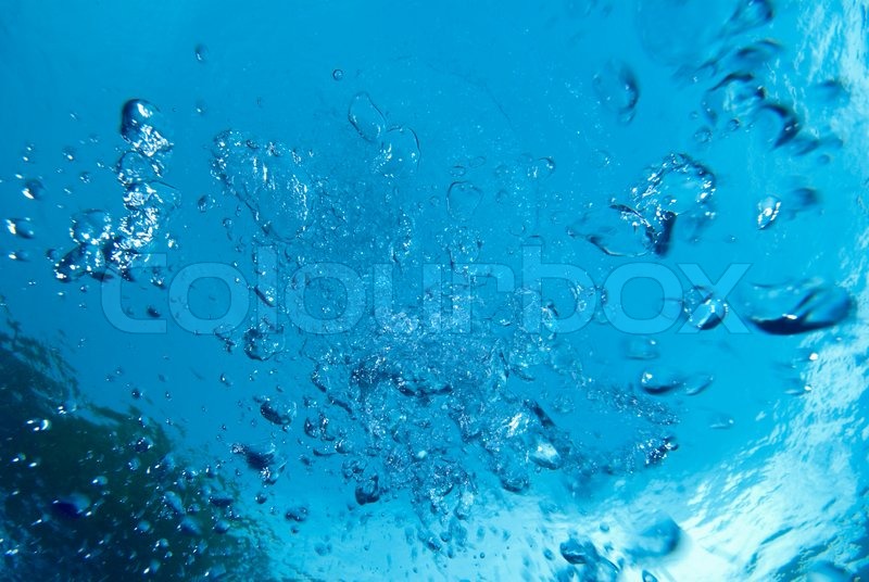 Stock image of Background of scuba air bubbles moving up towards a