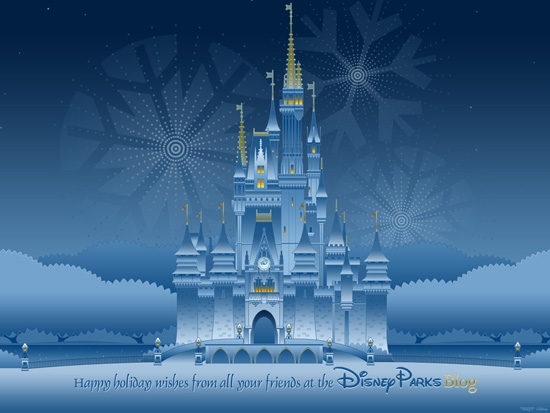 Our Disney Parks Happy Holidays Wallpaper