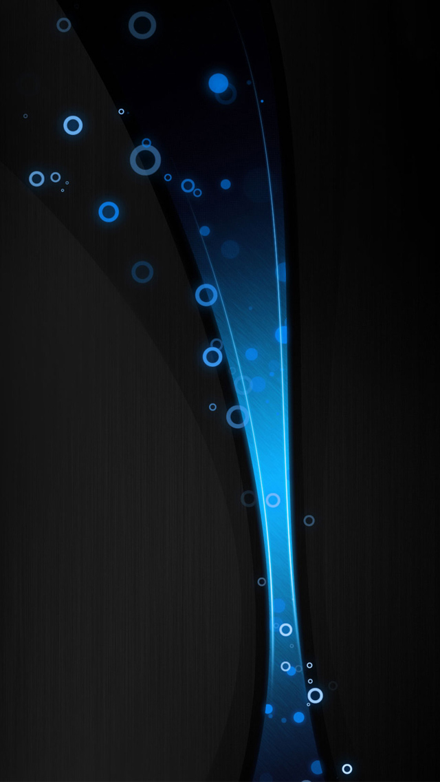 Black Blue Curves And Circles iPhone 5s Wallpaper