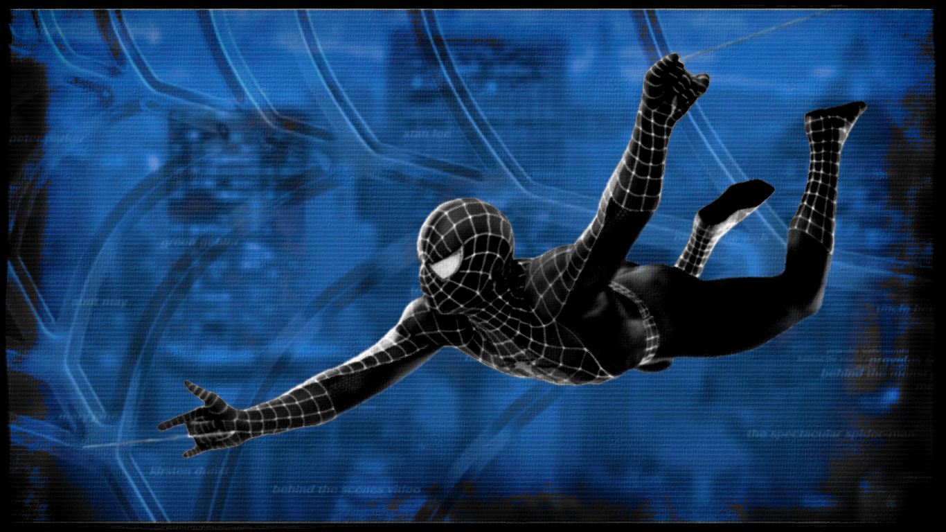 Black Suit Spider Man By Light Rock Fan Art Wallpaper Movies Tv