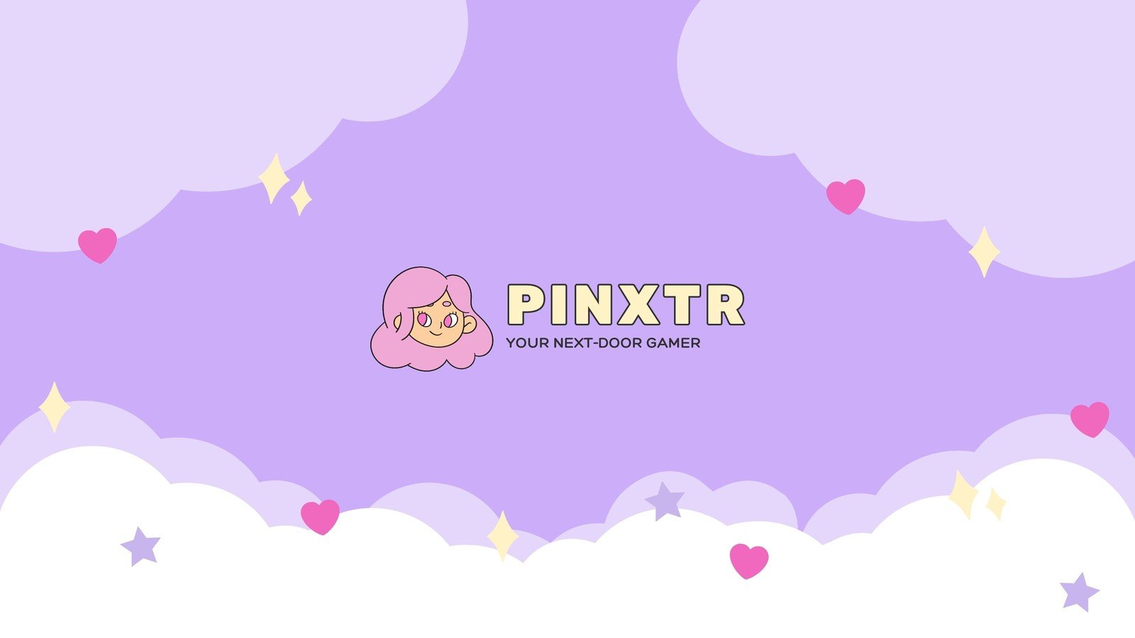 Purple And Pink Gamer Girl Channel Art Templates By