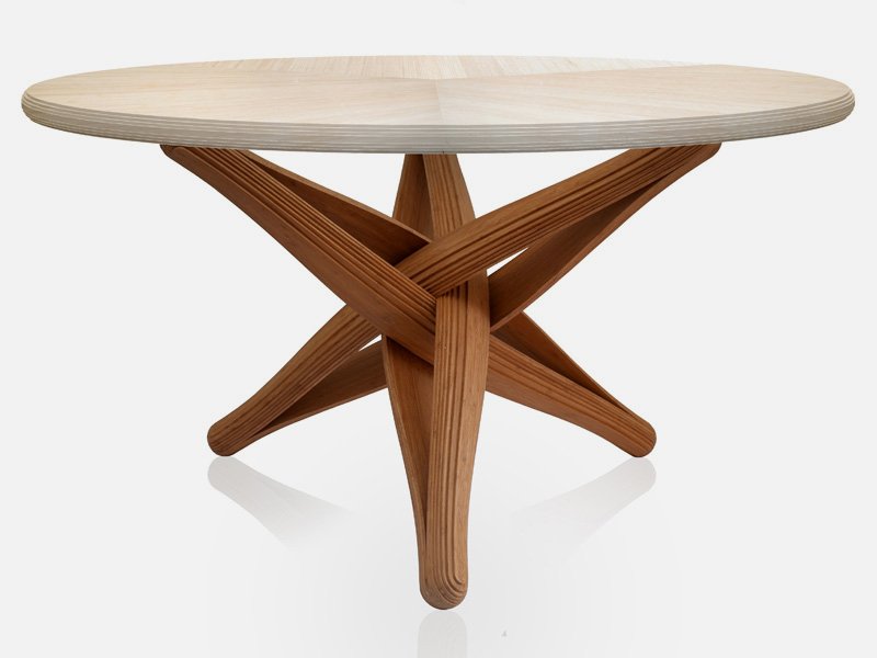 Different Top Of Unique Table With Intercrossing Bamboo Legs