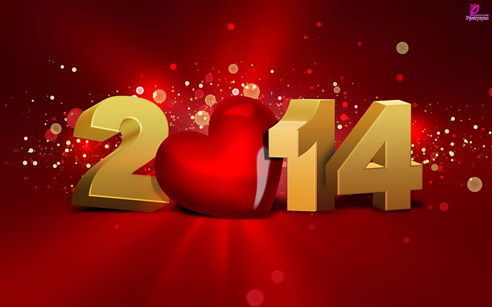 Happy New Year Greetings 2014 HD Wallpaper For Lovers with Wishes SMS