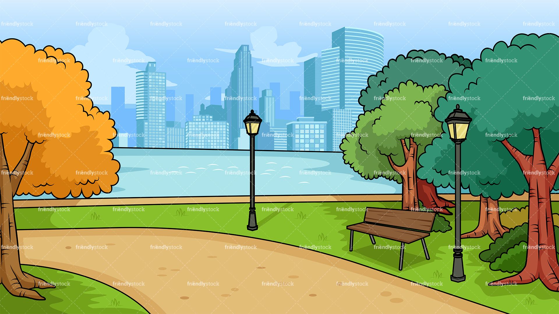 Free download City Park Background Cartoon Clipart Vector FriendlyStock ...