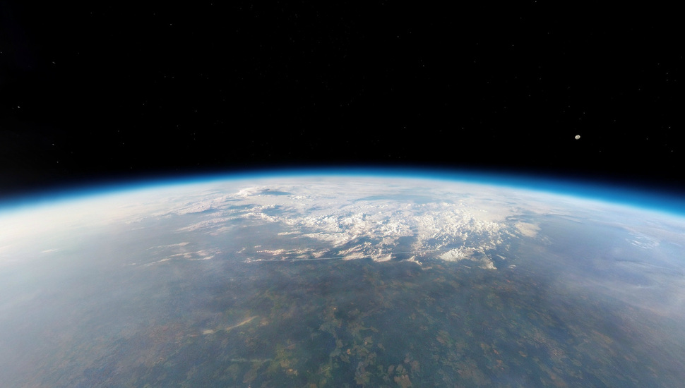 Clouds Stars The Moon Earth Stratosphere Wallpaper And Desktop
