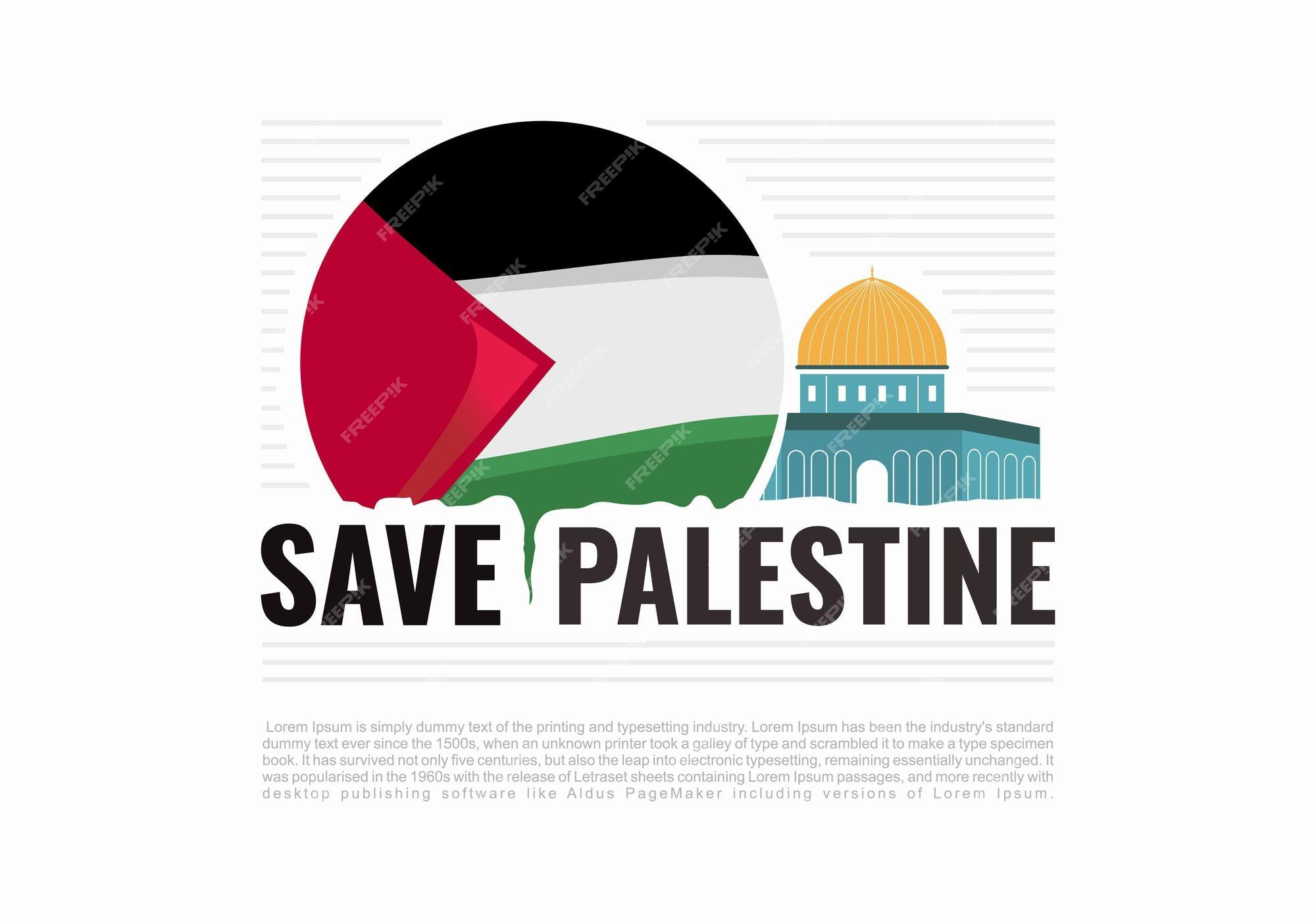Premium Vector Save Palestine Flag Wallpaper