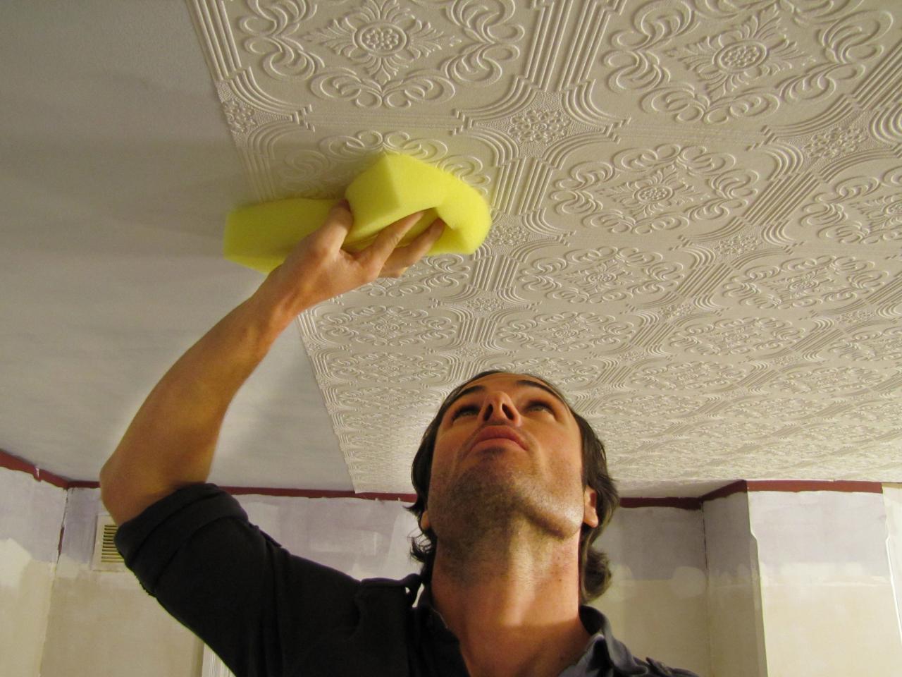 How To Hang Wallpaper On A Ceiling Tos Diy