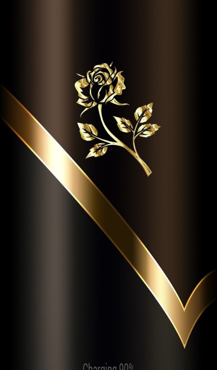 Elegant Gold Rose Wallpaper