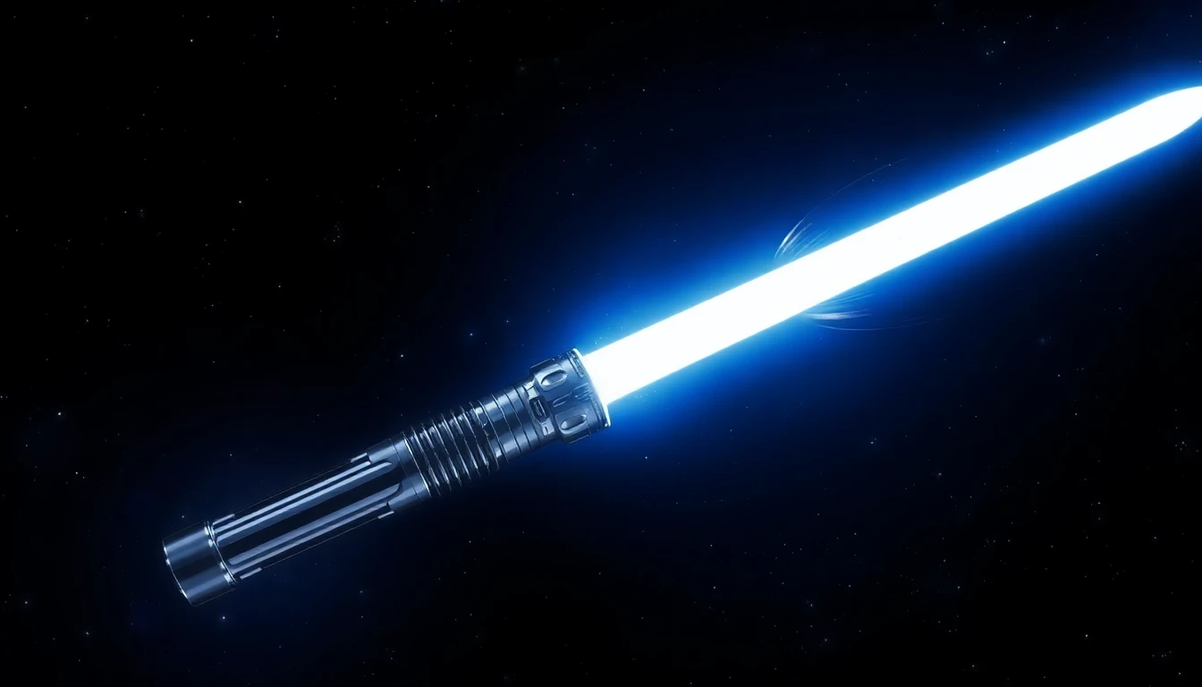 White Lightsaber Wallpaper