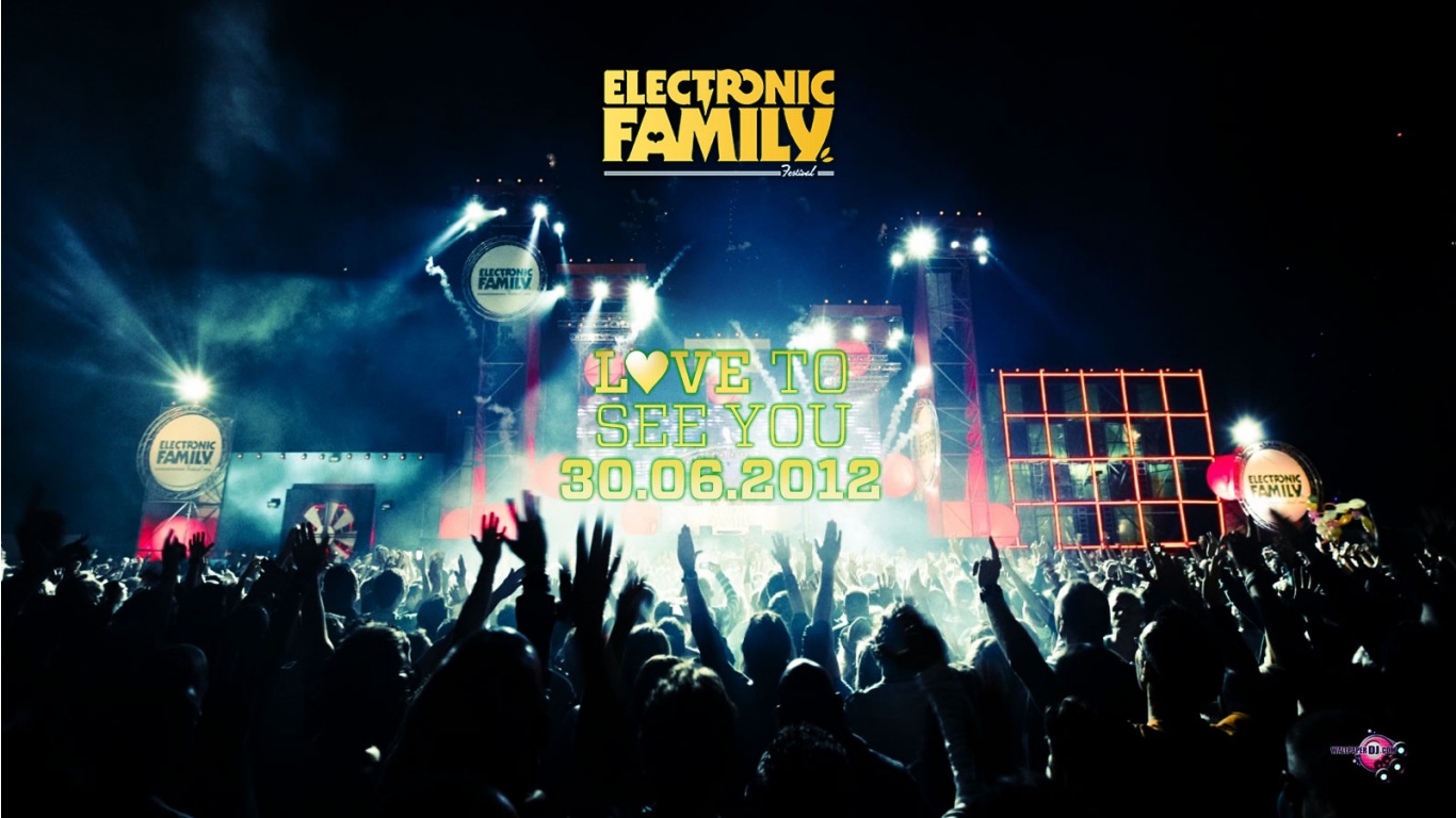 1366x768 Electronic Family 2012 wallpaper music and dance wallpapers