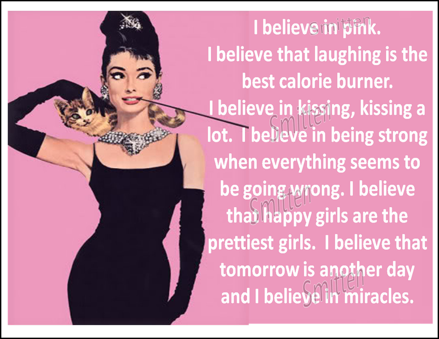 Audrey Hepburn I Believe In Pink HD Wallpaper Celebrities