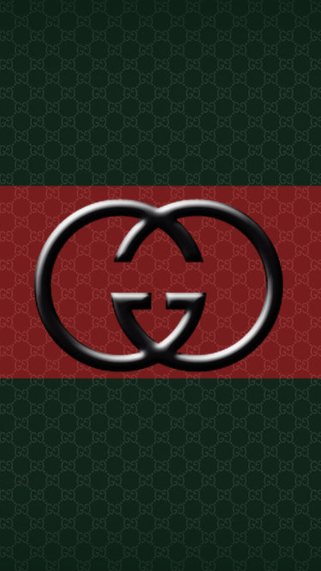 Gucci Red Stripe Logo Wallpaper For iPhone