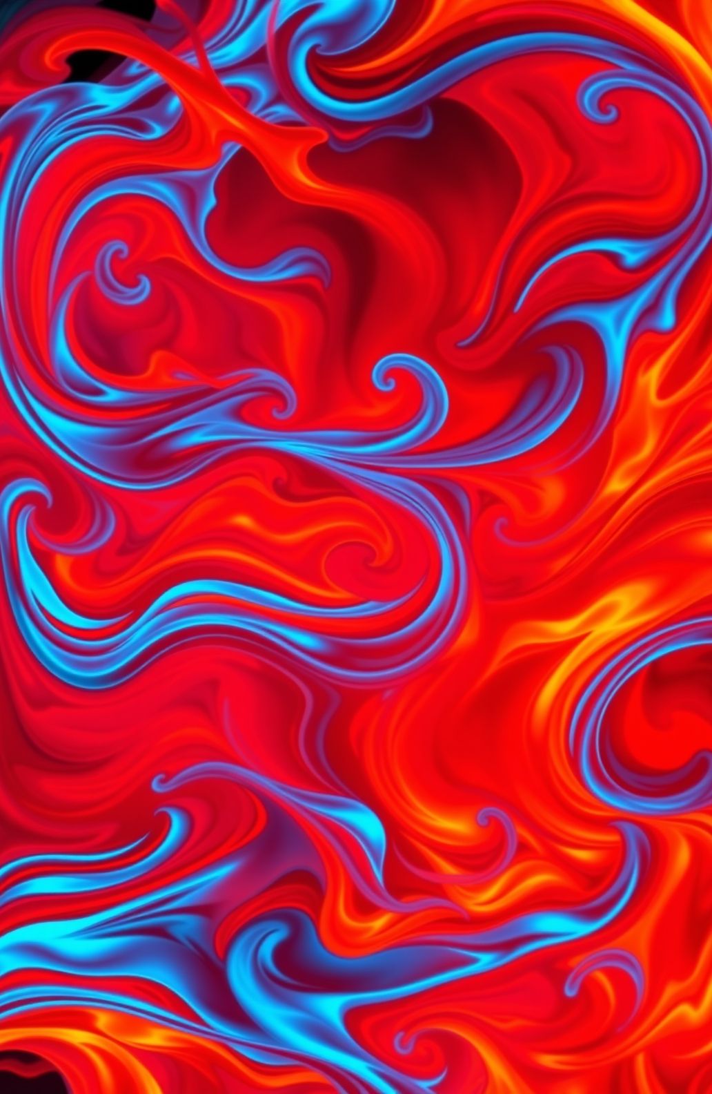 Red And Blue Fire Wallpaper