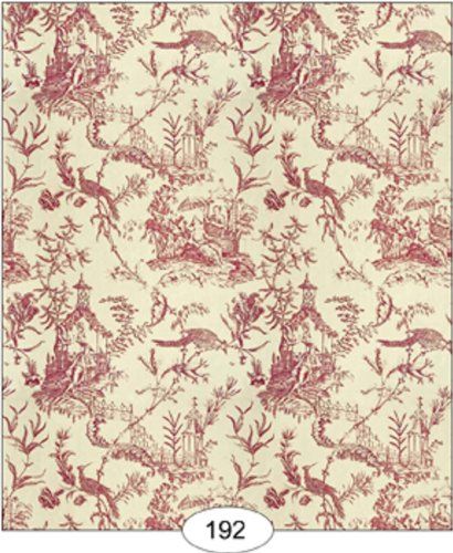 Dollhouse Wallpaper Chinese Burgandy Toile