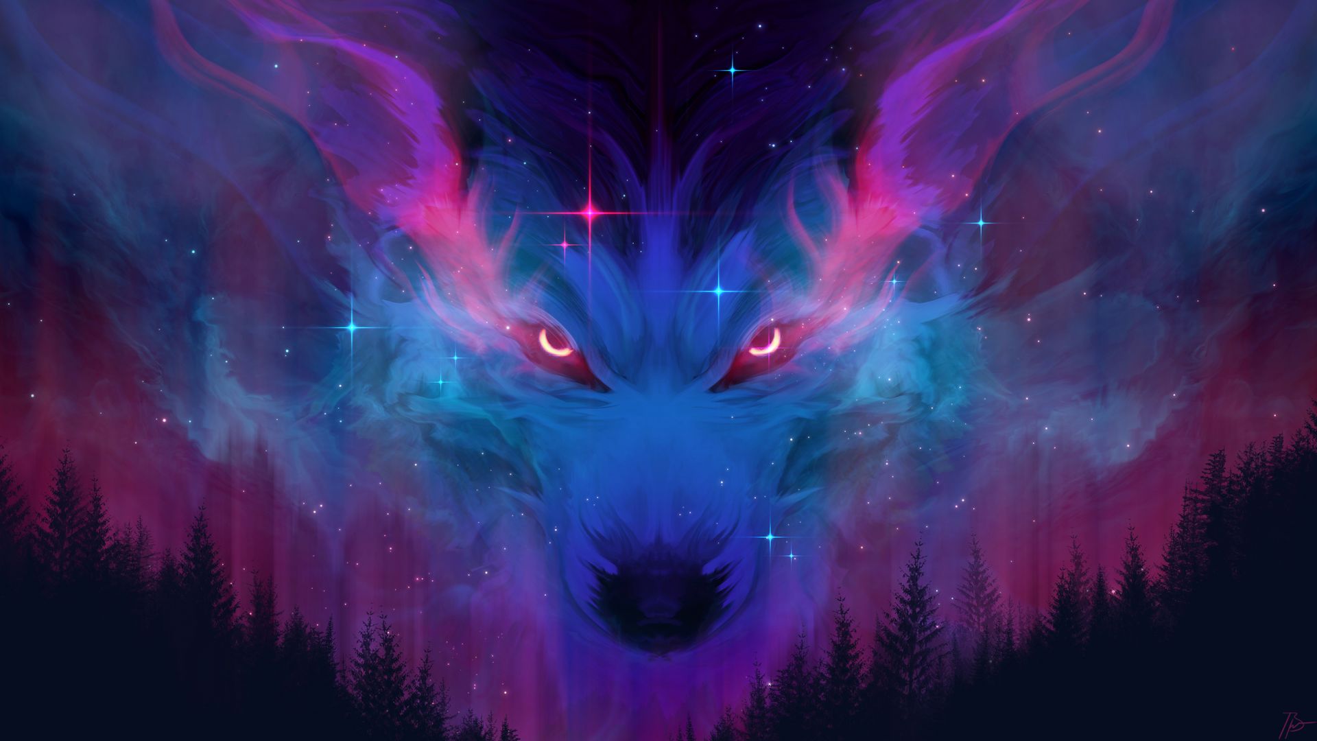 Purple Wolf Wallpapers  Wallpaper Cave