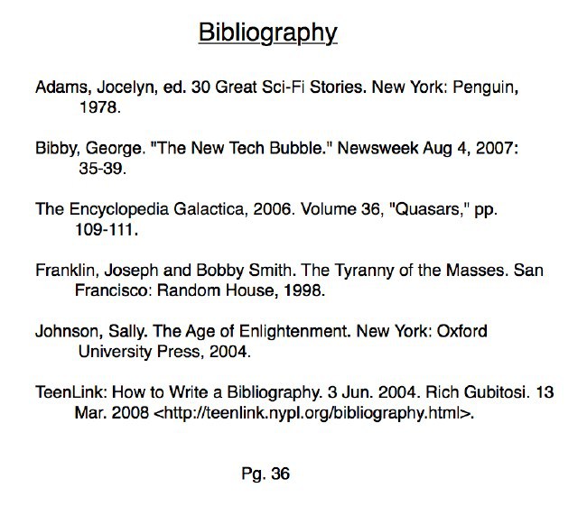 How Should A Bibliography Look Like Whole Home Furniture