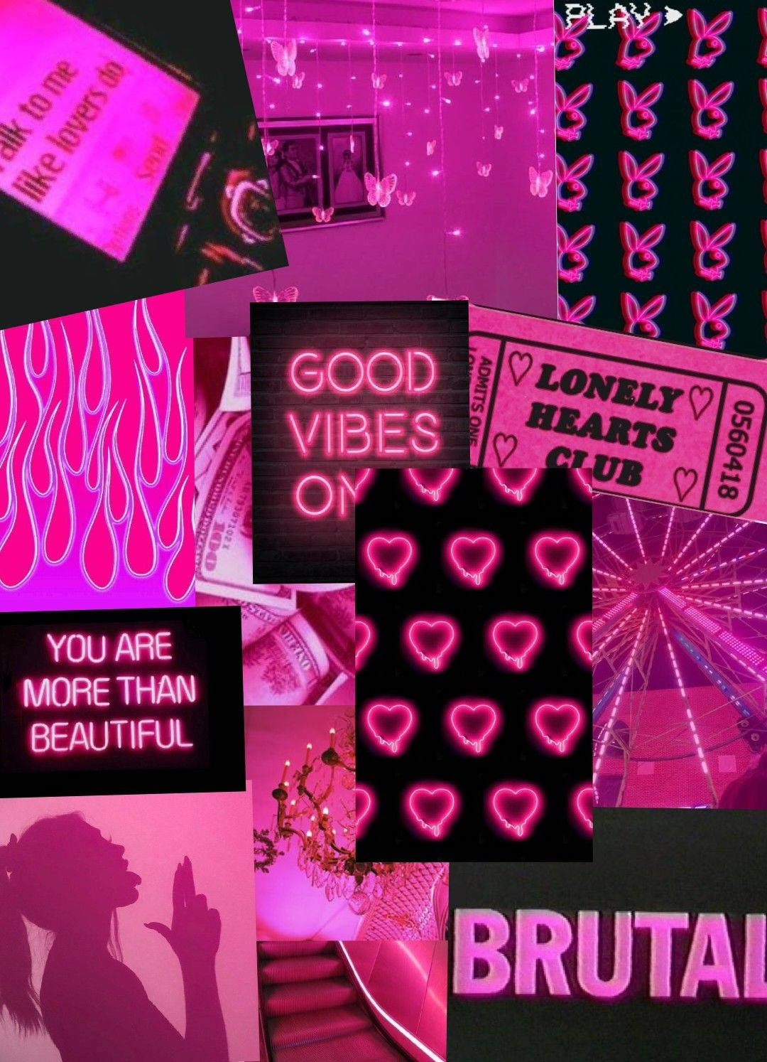 Neon Pink Aesthetic Wallpaper