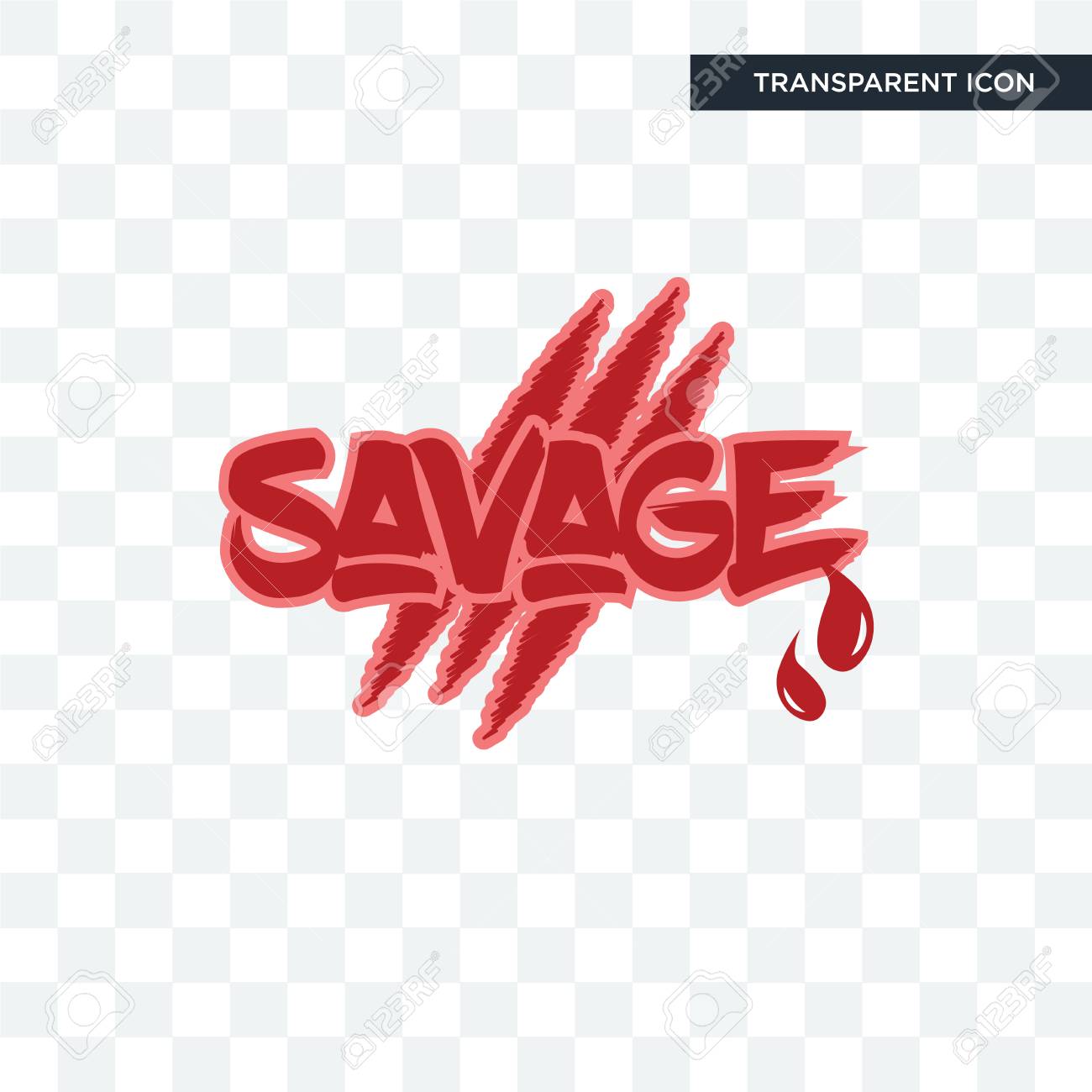 Savage Vector Icon Isolated On Transparent Background