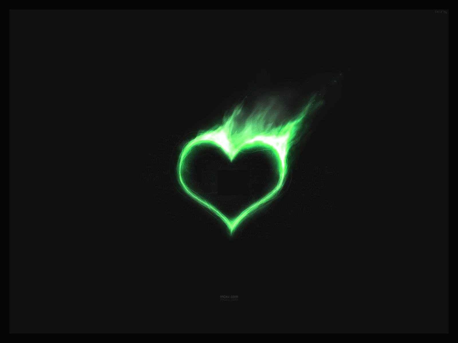 Green Hearts Background Wallpaper