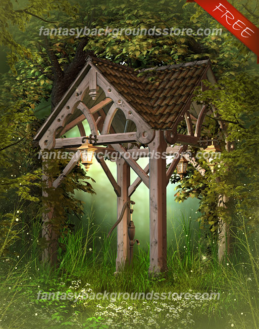 Digital Fantasy Background Wood