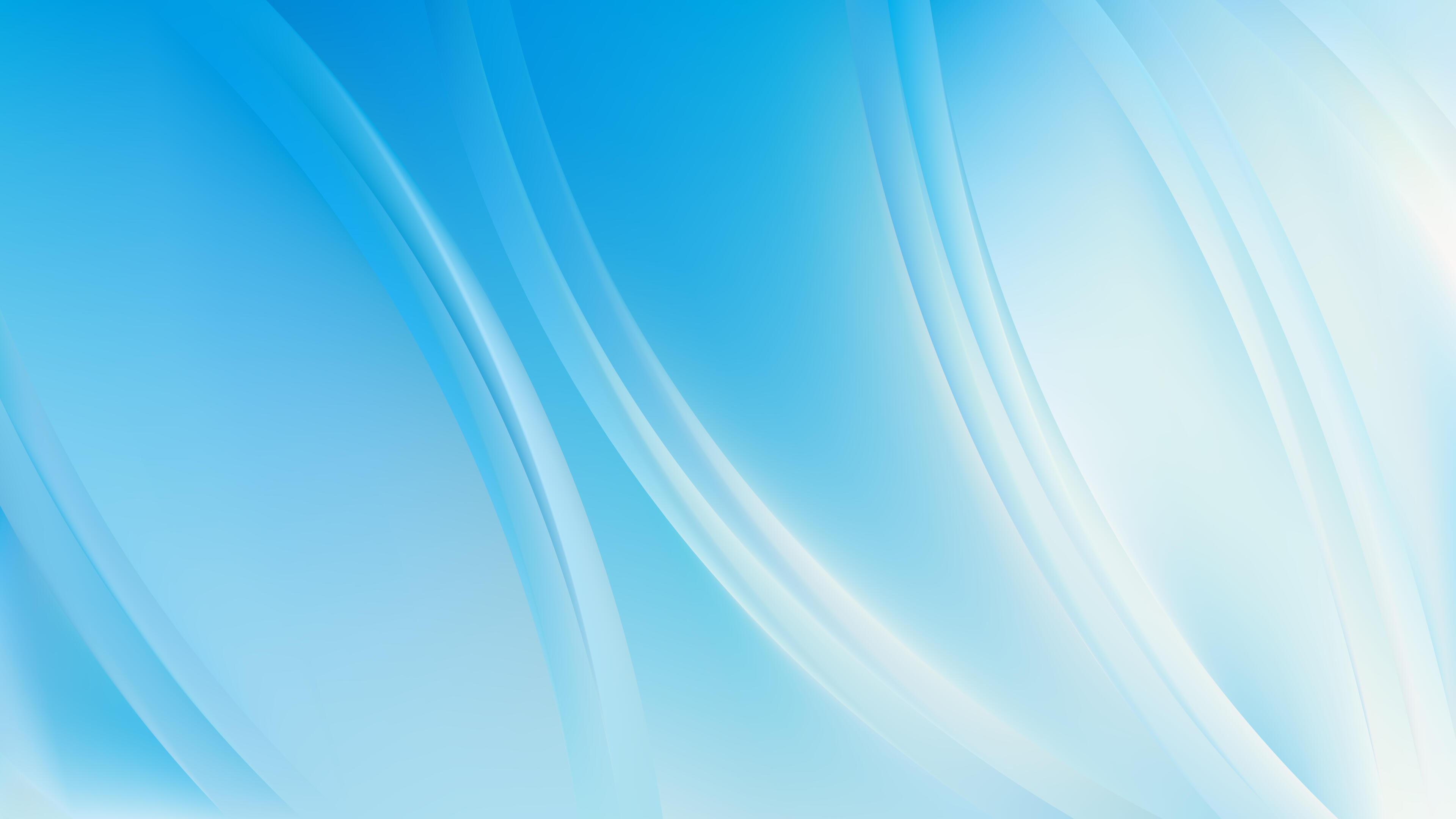 Abstract Blue Background with Soft White Curves