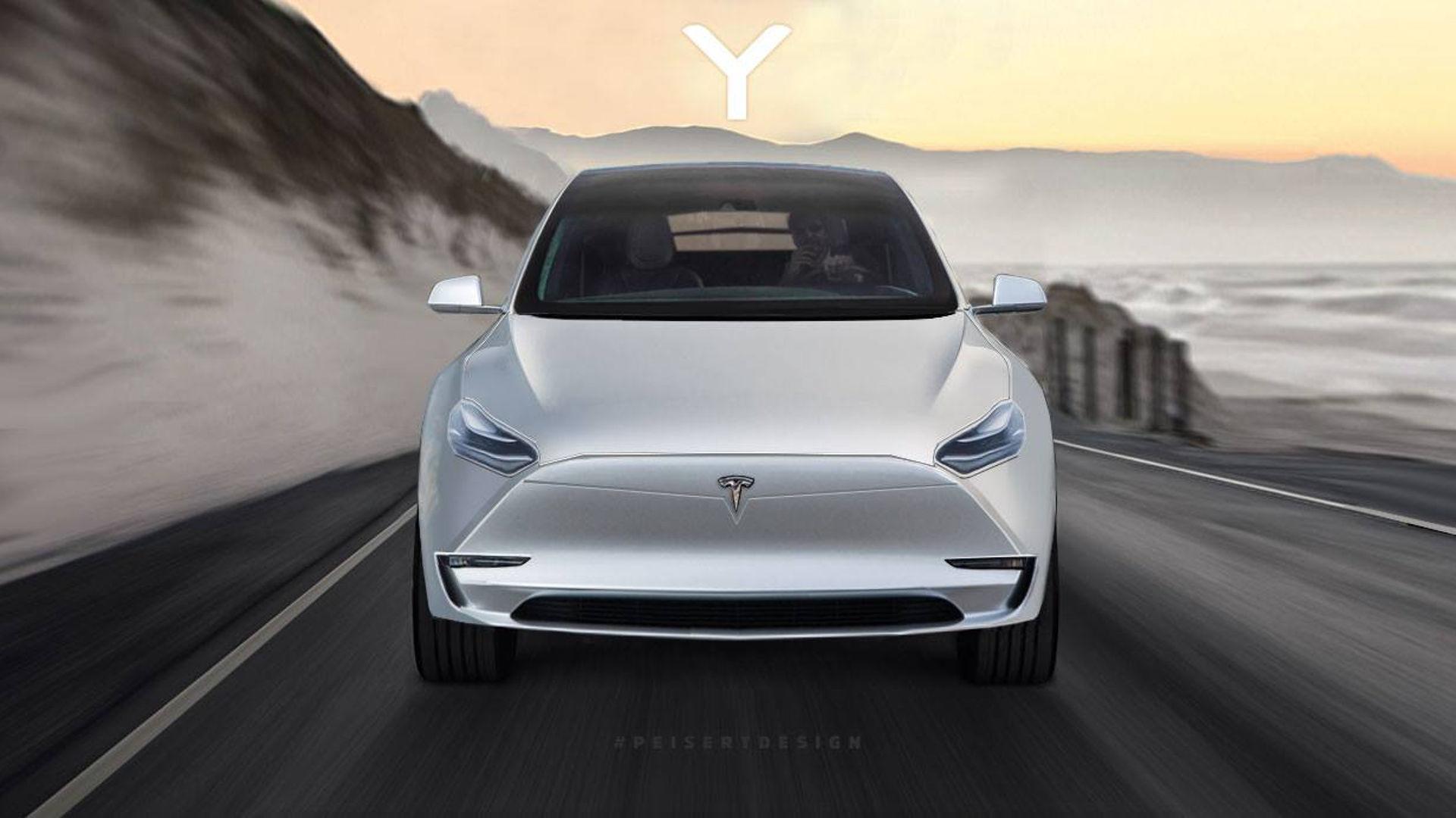 Tesla Model Y Crossover Rendered With Cues