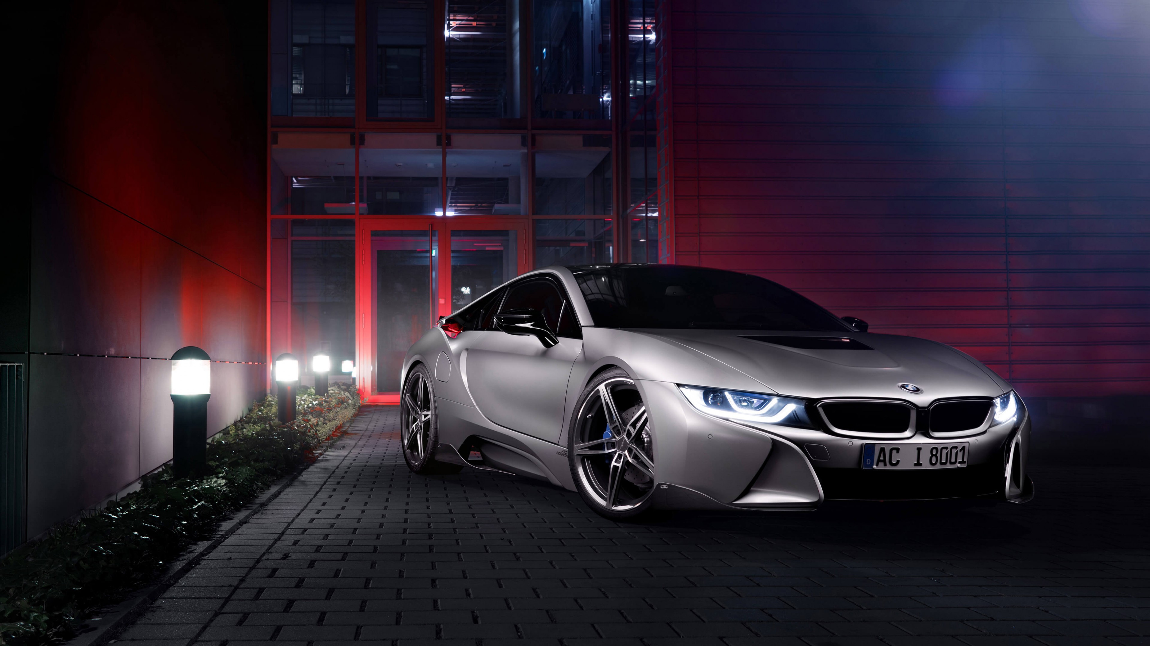 Download BMW i8 designed by AC Schnitzer HD wallpaper for 4K 3840 x
