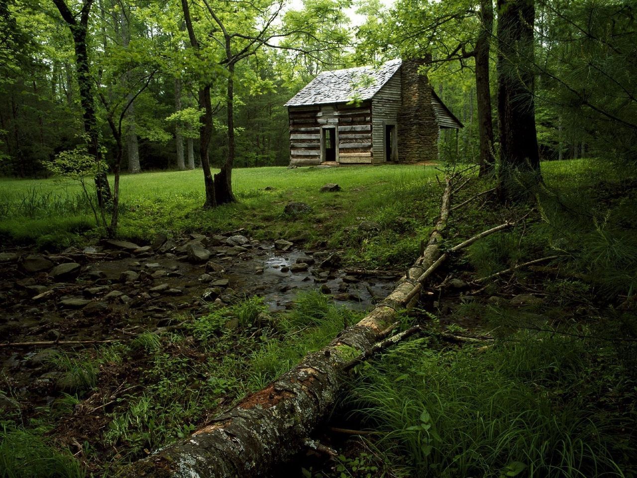 Shields Cabin Cades Cove Great Smoky Mountains National Park T