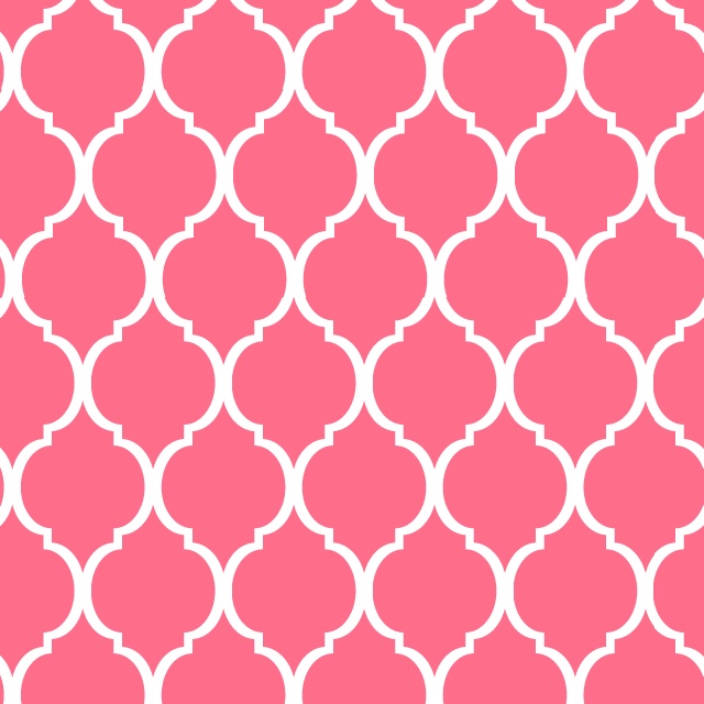 Moroccan Tile White Patterns Wallpaper Prints Pink