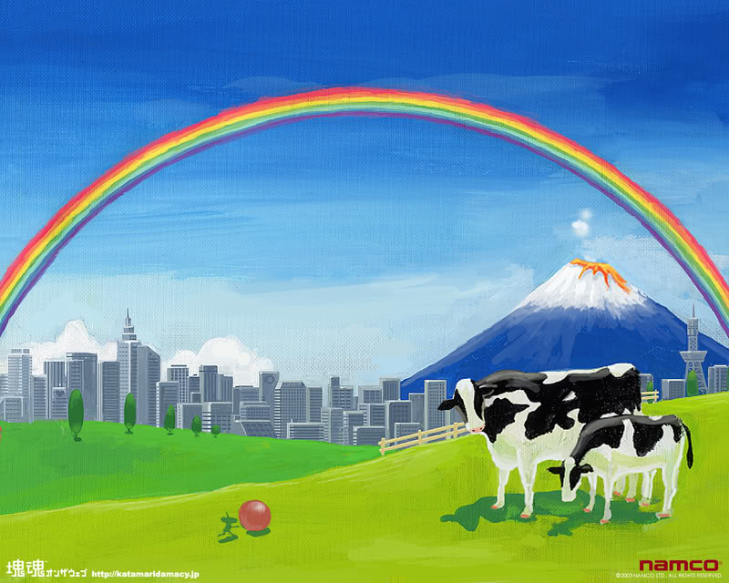 Katamari Damacy Rainbow Wallpaper Background Theme Desktop