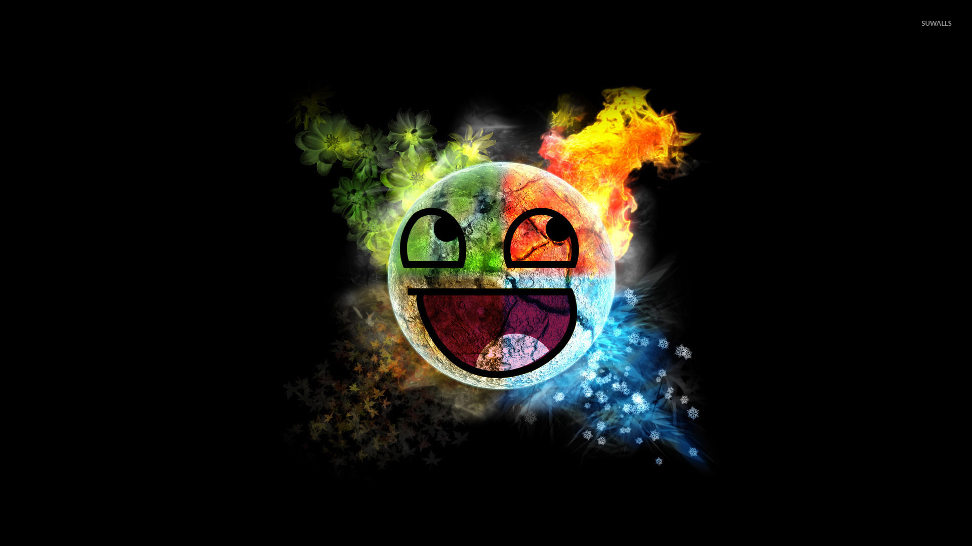 Colorful Awesome Face Wallpaper Meme